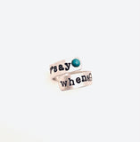 Say When Twist Ring with Turquoise Stone