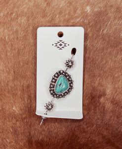 Turquoise Stone Ear Pin