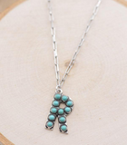 Turquoise Initial Necklace