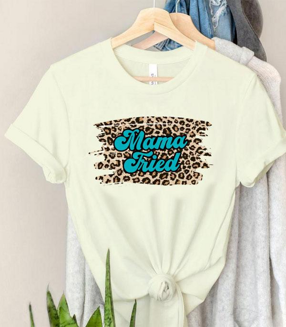 Mama Tried Leopard Graphic Tee