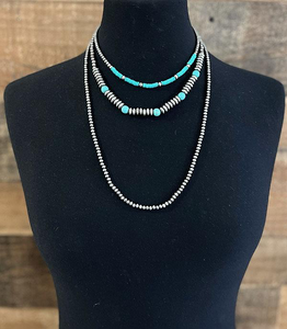 Layered Turquoise/Silver Necklace