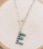 Turquoise Initial Necklace