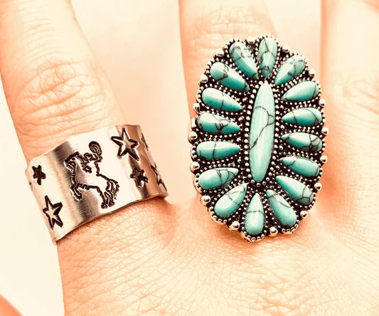 Bronc with Stars Ring