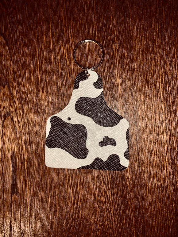 Cowprint Cowtag Keychain