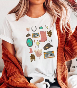 Western Doodle Graphic Tee