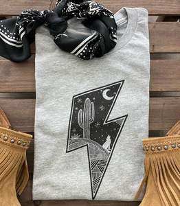 Desert Lightening Bolt Graphic Tee