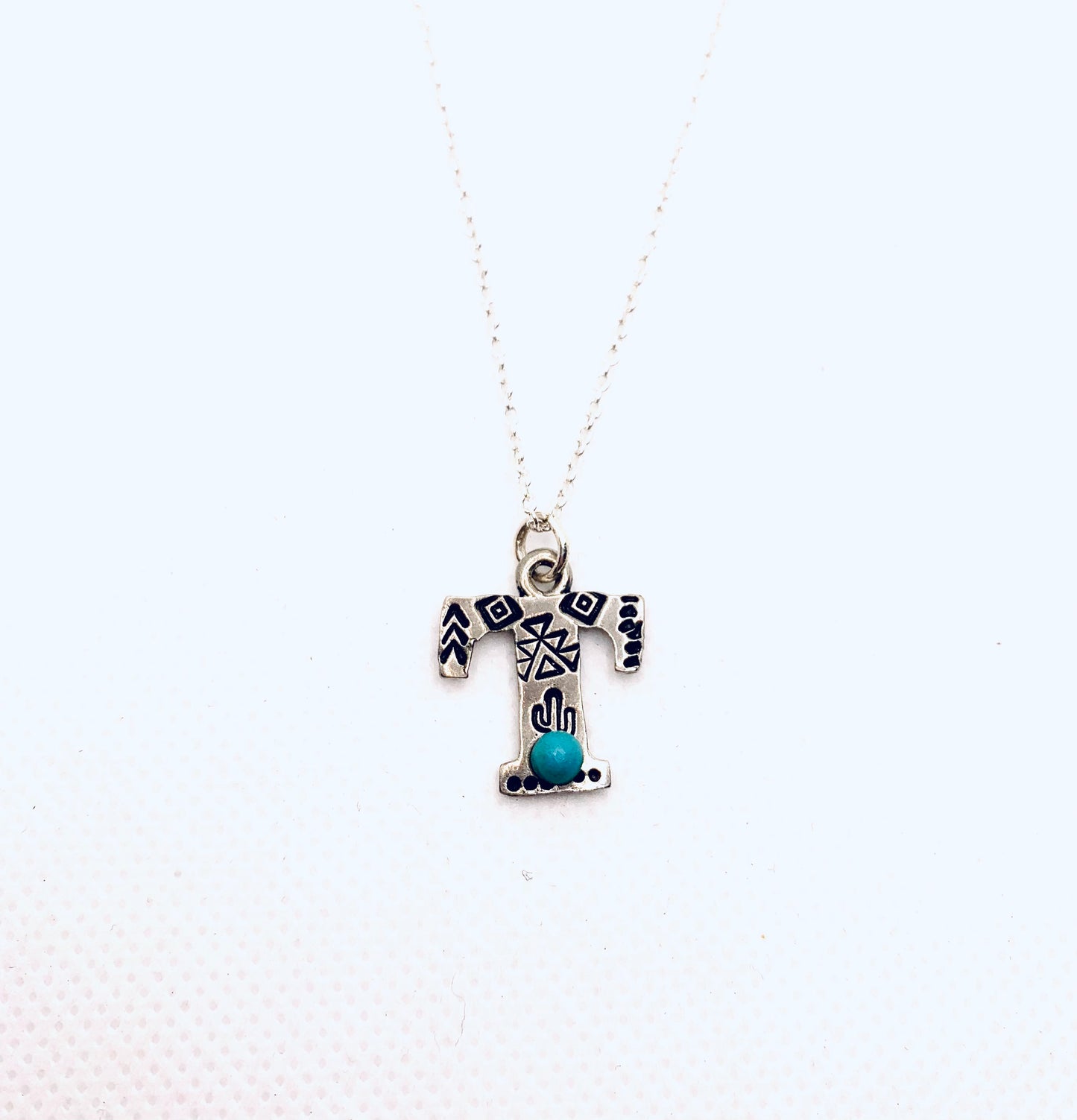 Initial Necklace with Stone