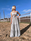 Sage Woven Maxi Dress