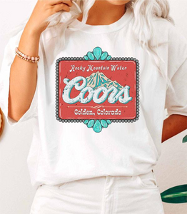 Turquoise Coors Graphic Tee