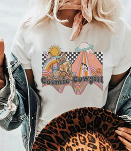 Cosmic Cowgirl Vintage Graphic Tee