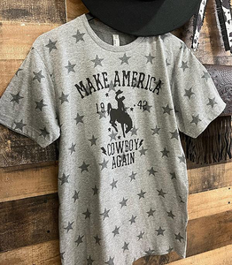 Make America Cowboy Again Star Graphic Tee