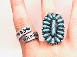 Say When Twist Ring with Turquoise Stone