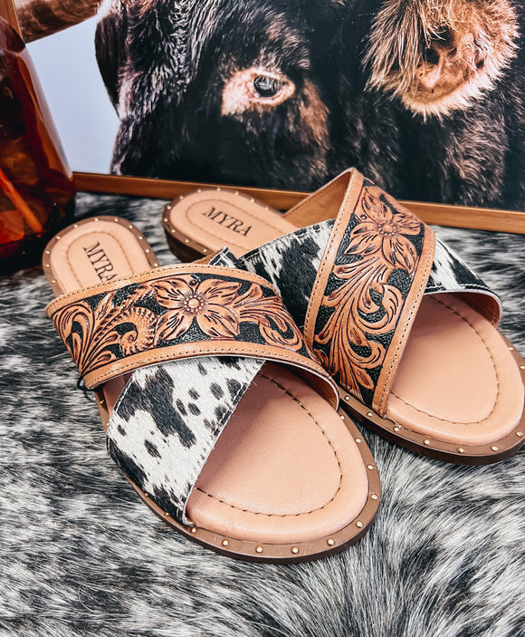 Chappy Leather Cowhide Sandal
