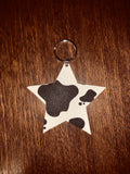 Cowprint Star Keychain