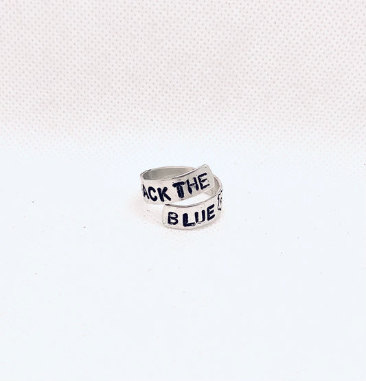 Back the Blue Twist Ring