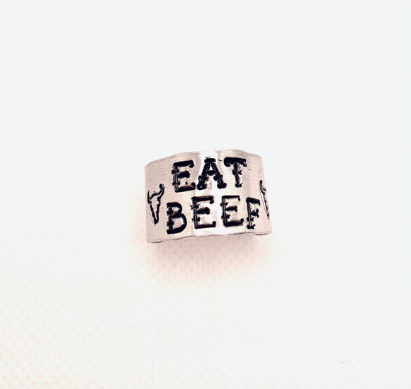 Eat Beef Wide Ring