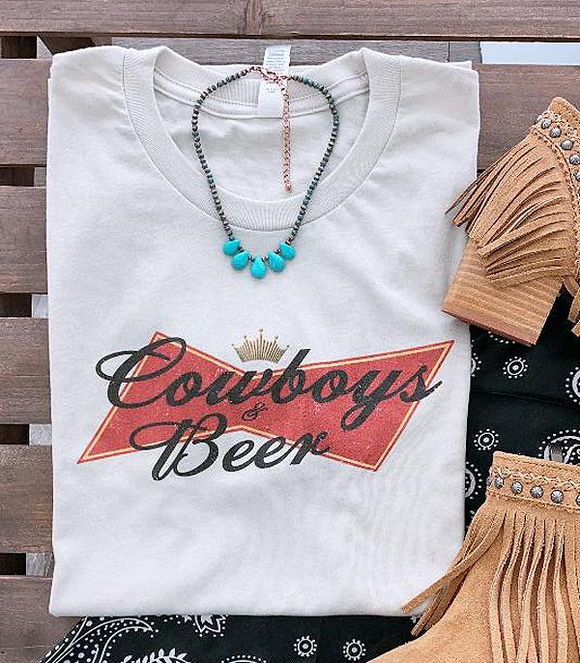 Cowboys and Beer Graphic Tee