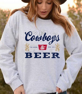 Cowboys & Beer Vintage Sweatshirt