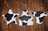 Cowprint Cowtag Keychain