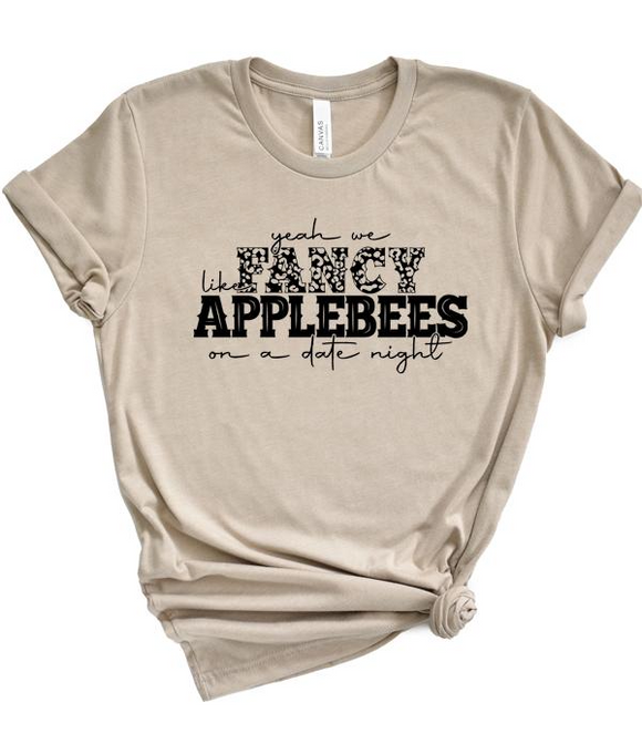 Fancy Like Applebee’s Tan Graphic Tee