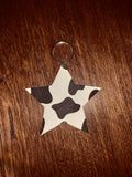 Cowprint Star Keychain