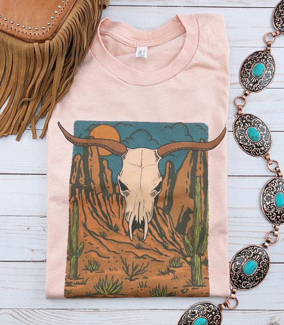 Desert Skull Vintage Graphic Tee