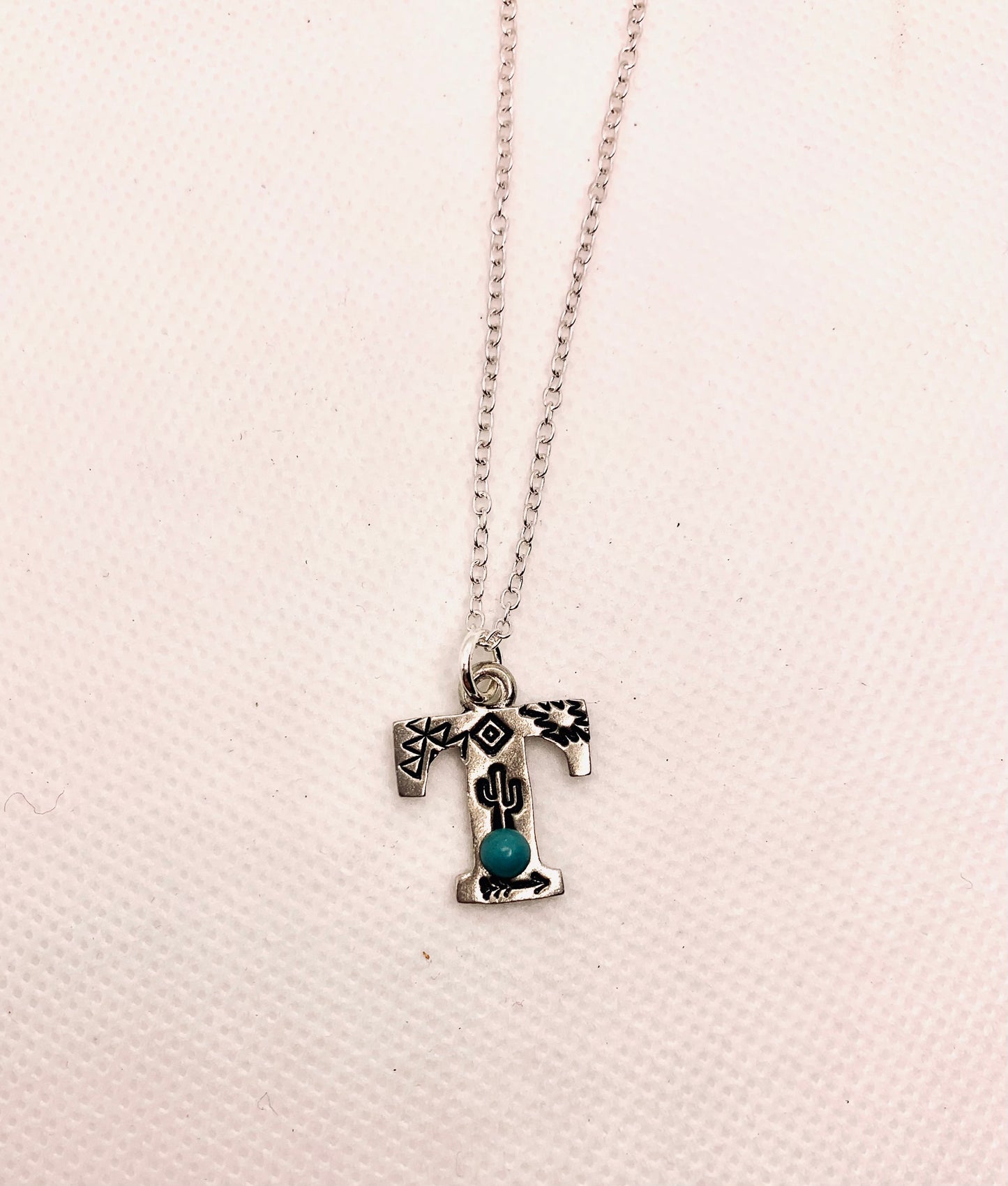 Initial Necklace with Stone