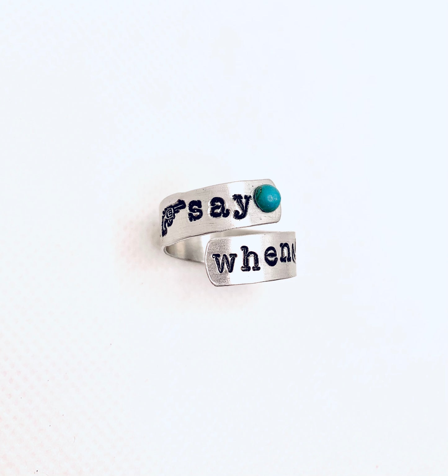 Say When Twist Ring with Turquoise Stone