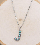 Turquoise Initial Necklace