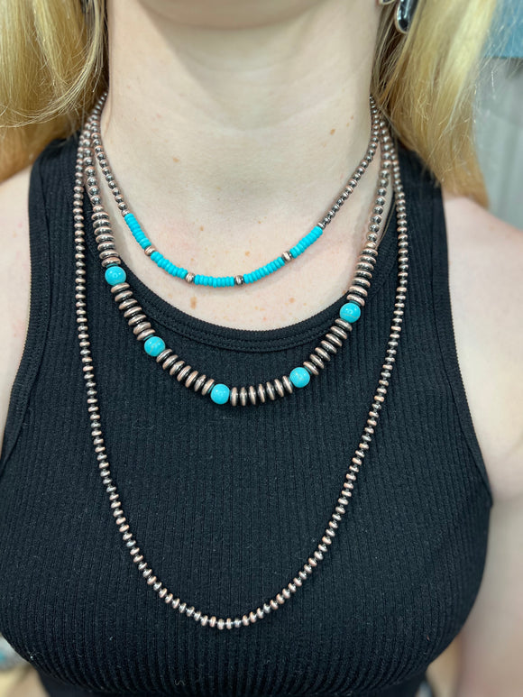 Layered Turquoise/Copper Necklace